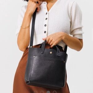 Portland Leather Black Mini Crossbody Bag